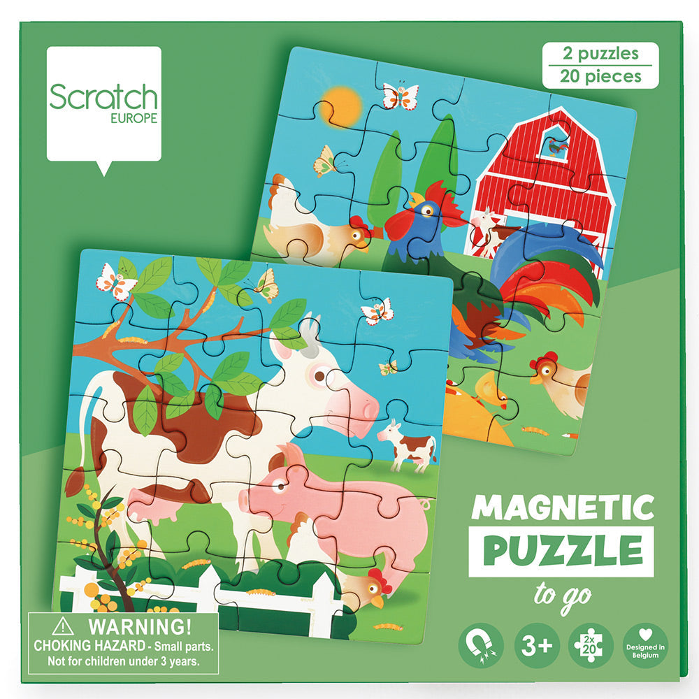 Scratch Magnetic Puzzle Book To Go - Farm