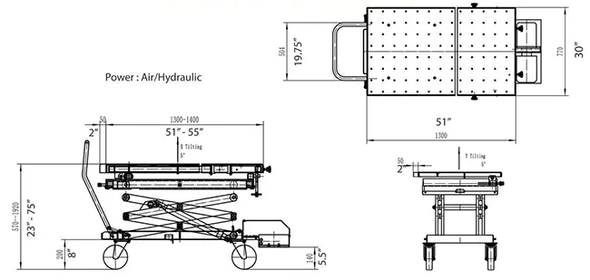 Stan Design TA2600 Engine & Transmission 2,600 lbs Lift Table