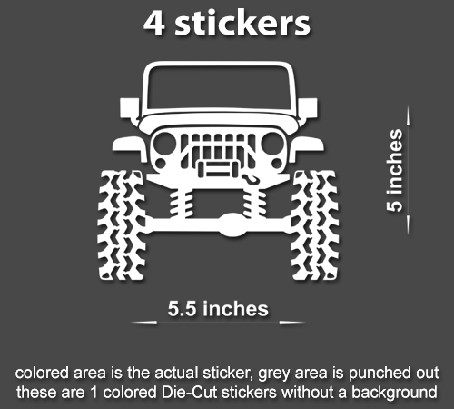 4x Lifted Jeep Wrangler TJ JK YJ JL Decals Stickers lift 4x4 mud Windo |  Stickerboy Skins for protecting your mobile device