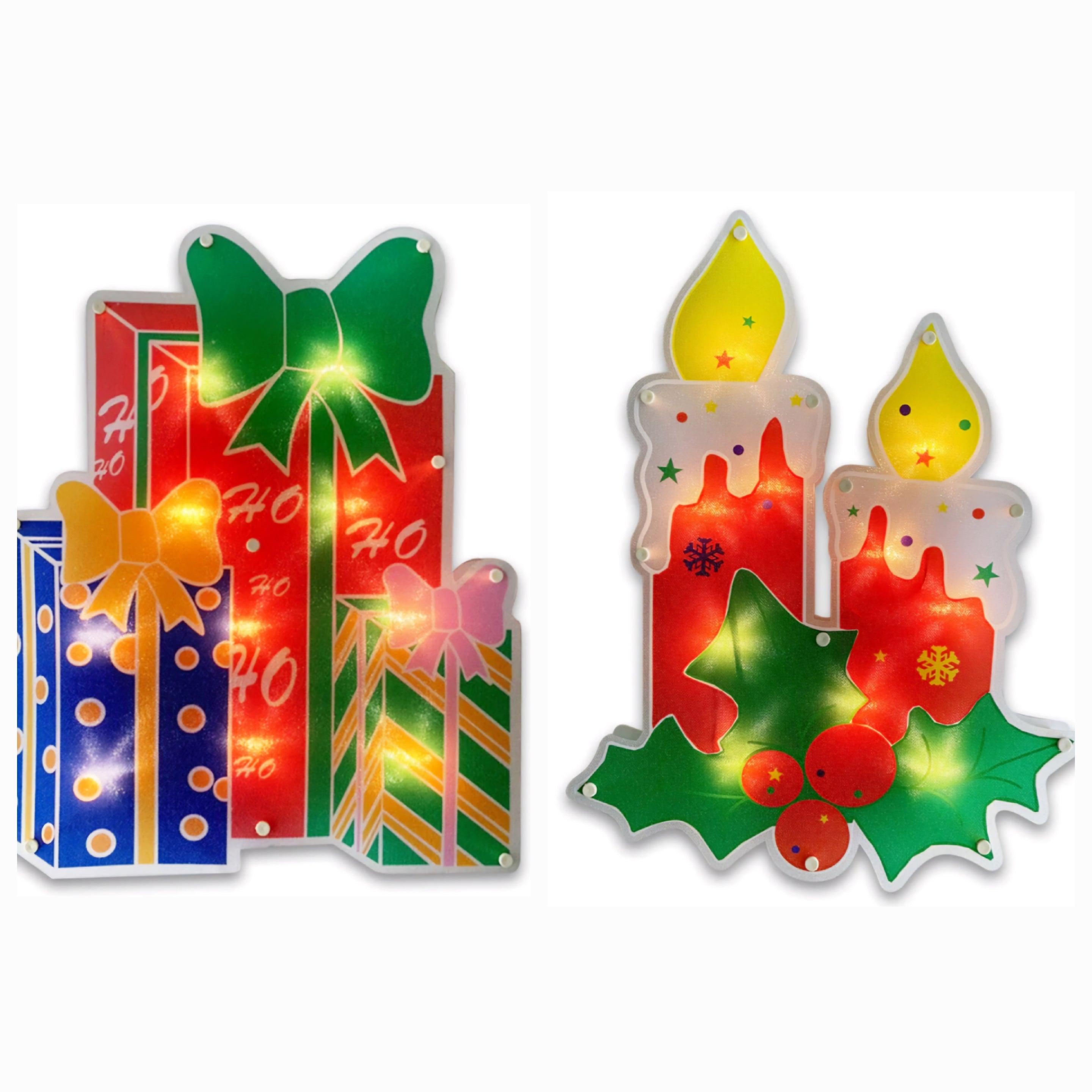 Santa's Galaxy Illuminated Glitter Glow Candles & Gift Boxes