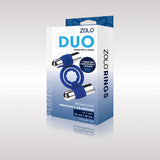 Zolo Rechargeable Duo Vibrating C-Ring - Blue USB Rechargeable Dual Vibrating Cock Ring