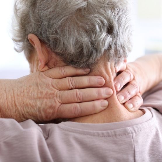 Image of a mature lady with sun damaged skin