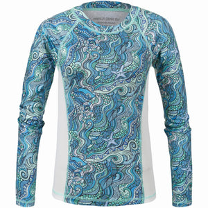 Ladies SPF-50 Performance Shirt - Violet Angelfish - Final Clearance Sale