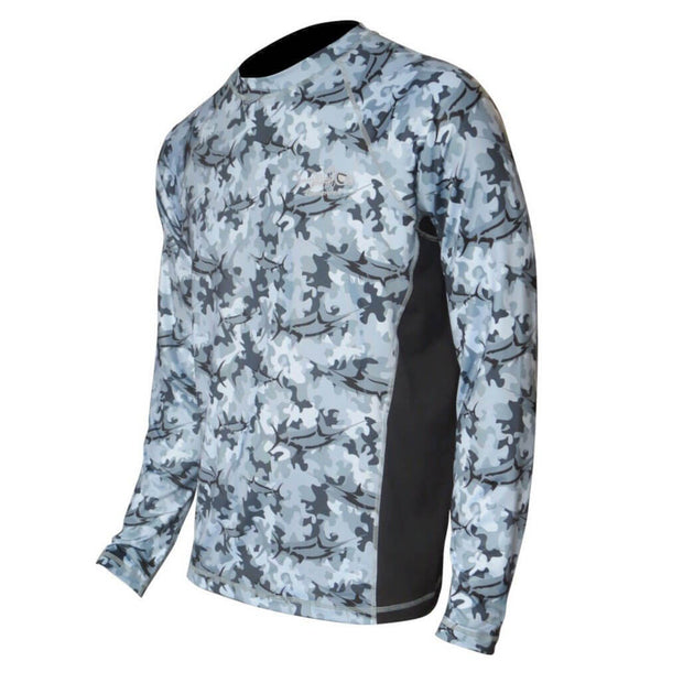 Marlin Camo Gray SPF Fishing Shirt - Sale | TORMENTER OCEAN