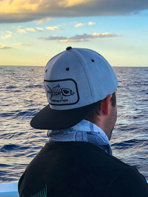Black & White Flat Bill Hat  TORMENTER OCEAN Fishing Gear