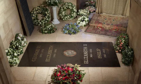 Queen Elizabeth II's ledger stone and final resting place