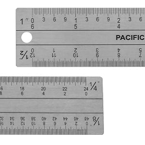 Pacific Arc Stainless Steel Ruler – Cork Backed (M)