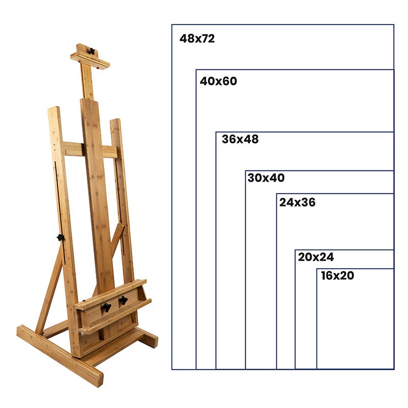 Pacific Arc Brazos Bamboo H-Frame Easel