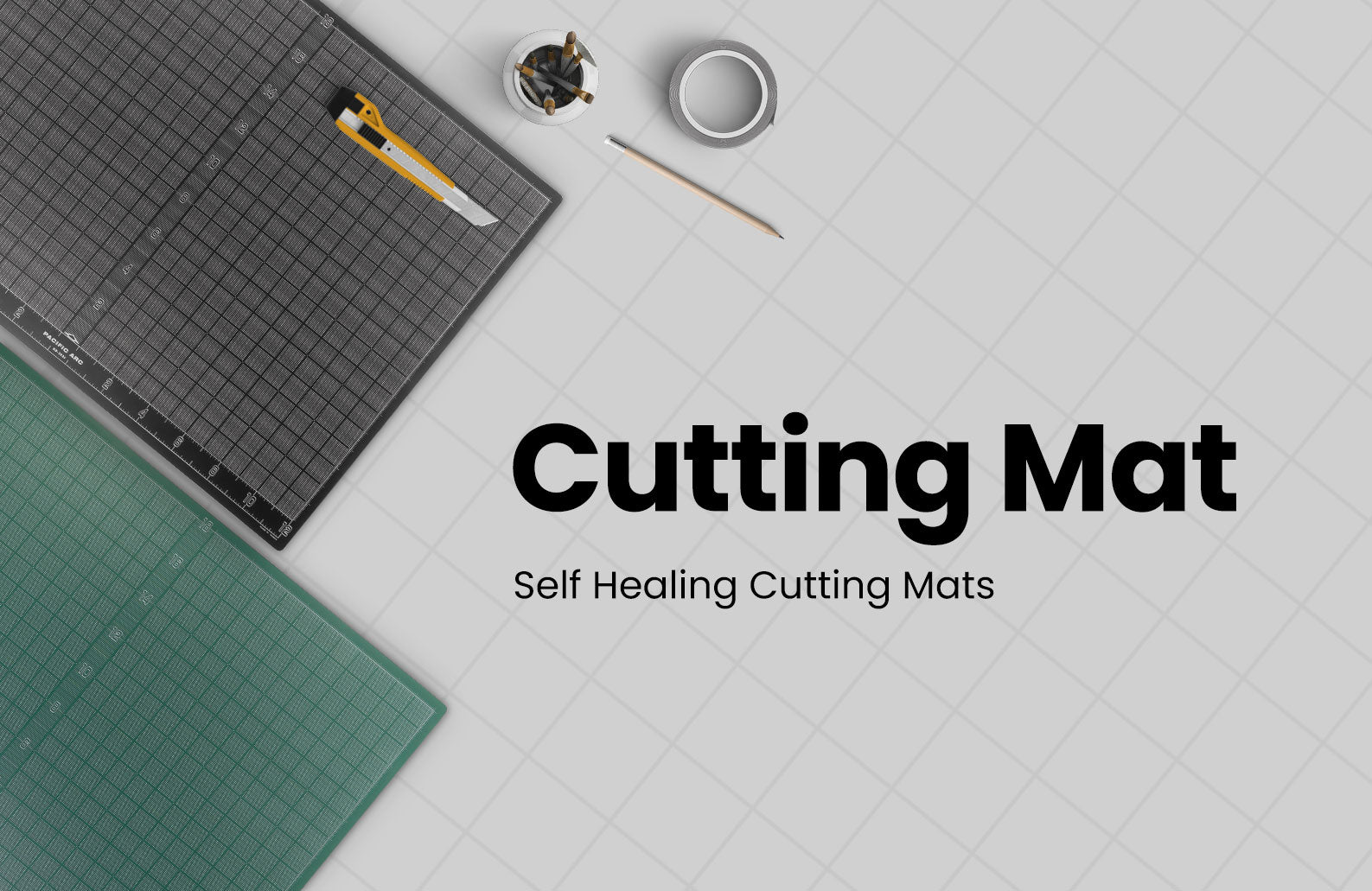 Pacific Arc GB0912 Cutting Mat 9x12 Black / Green Self Healing