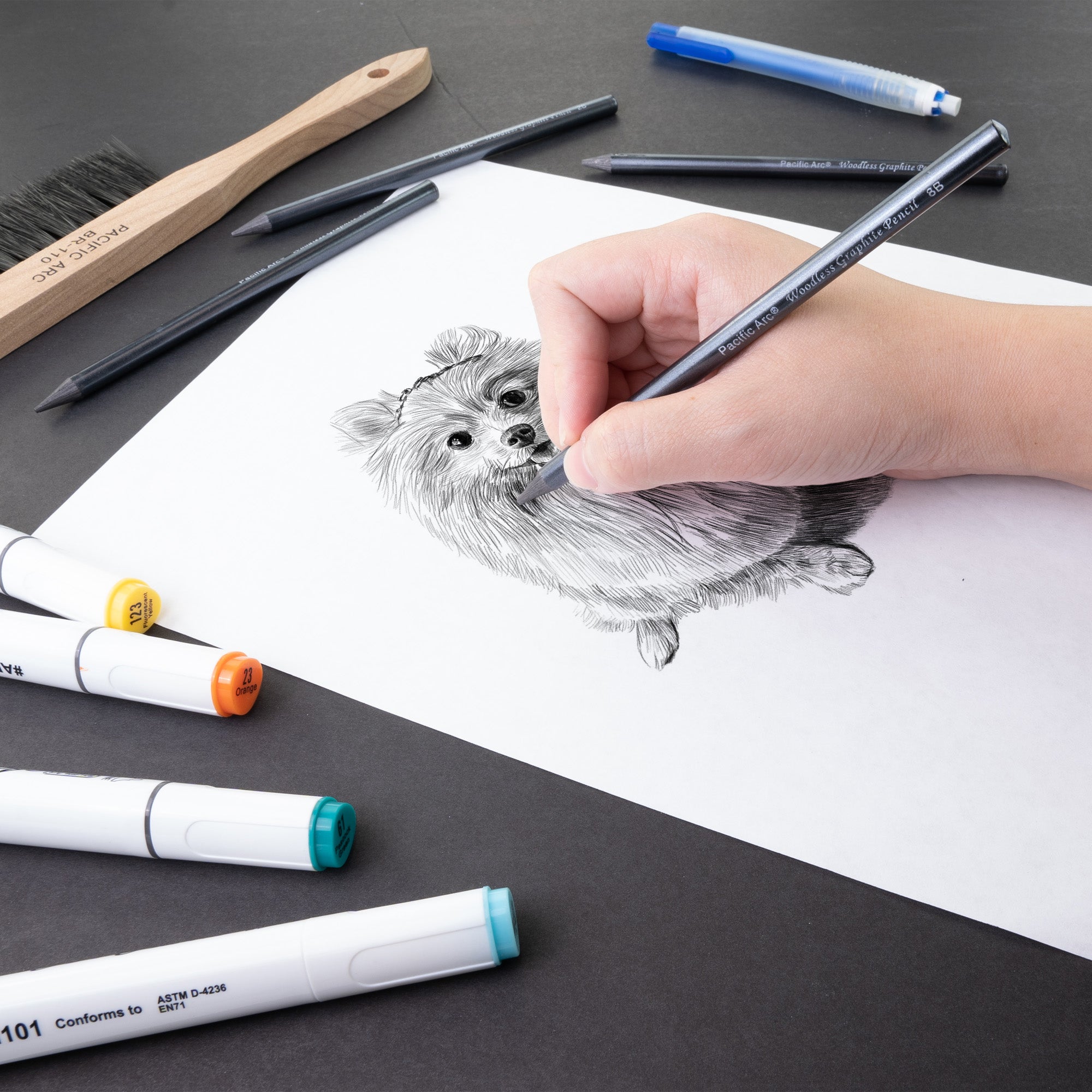  Pacific Arc Premium Graphite Drawing Pencils for