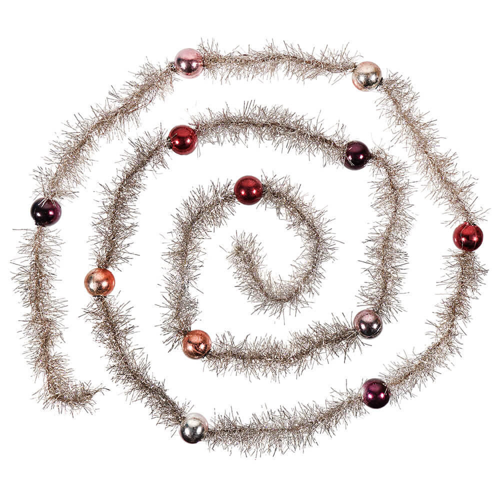 Aged Red, Green & Silver Bead Garland – Traditions