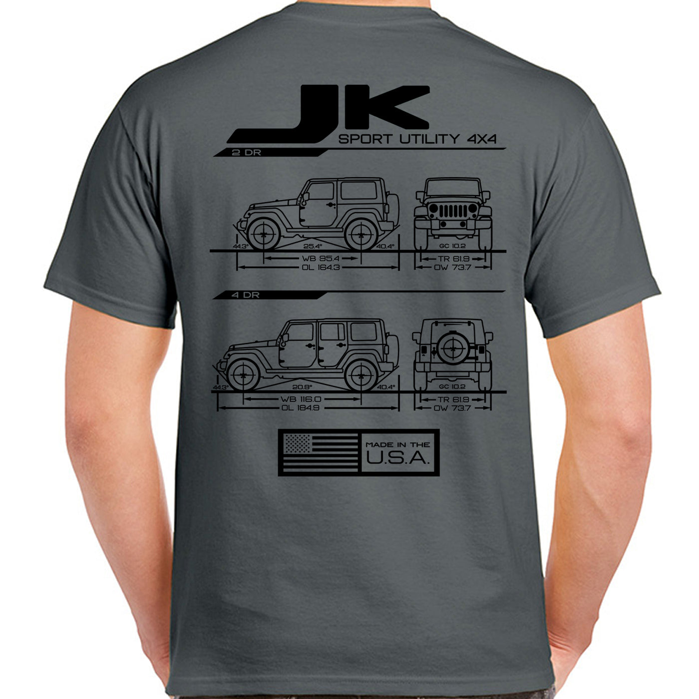 Jeep JK Blueprint T-Shirt – Offroad Outfitter Apparel