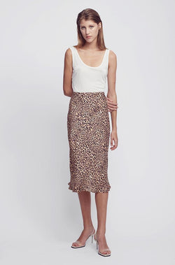 silk laundry leopard dress