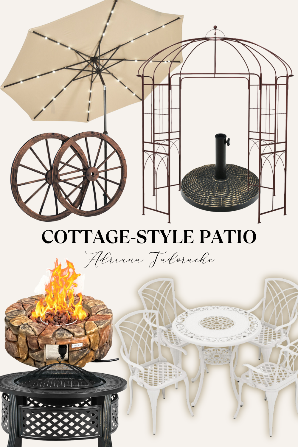 english cottage style patio furniture