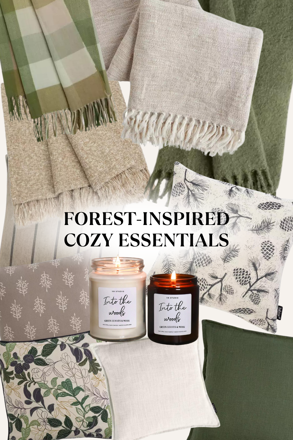 Forest-Inspired Home Decor & Natural Wax Candles
