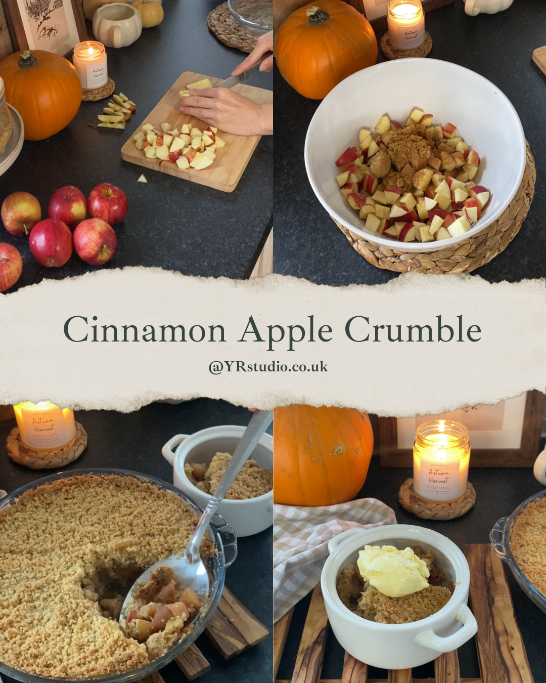 easy cinnamon apple crumble
