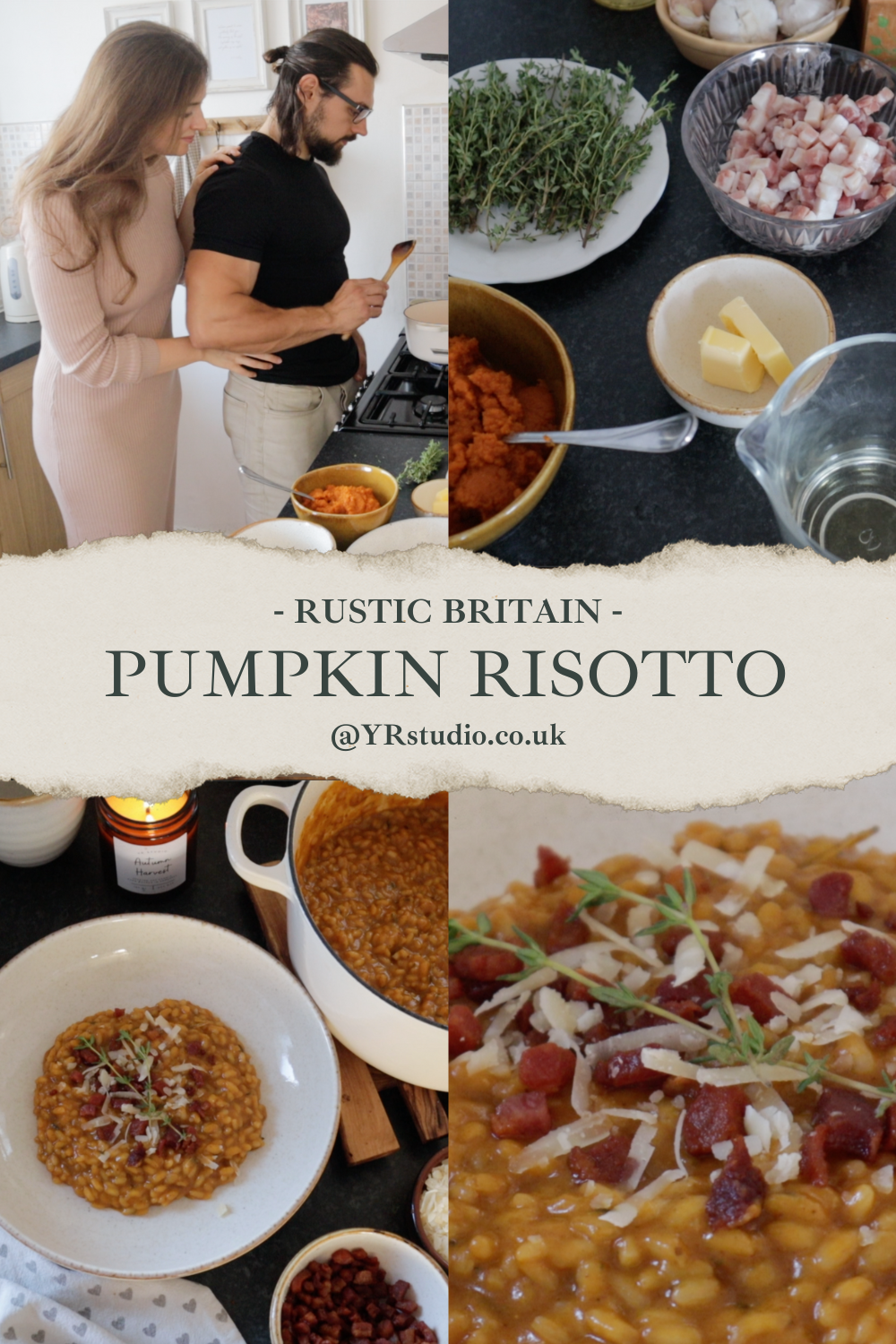 pumpkin risotto - Rustic Britain blog by YR studio