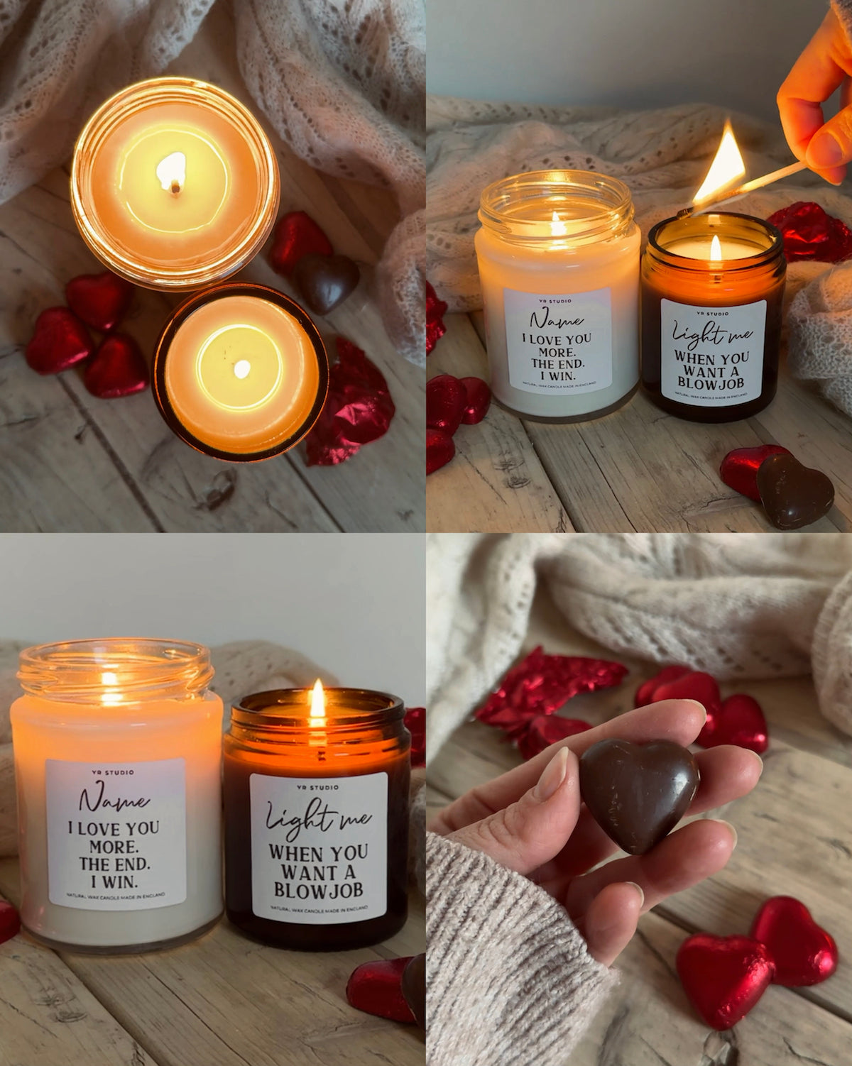 valentines candle gift for him