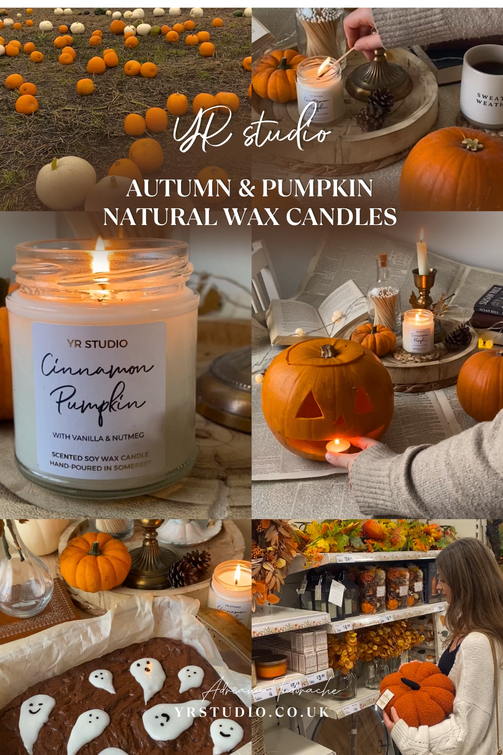 YR studio autumn pumpkin candles