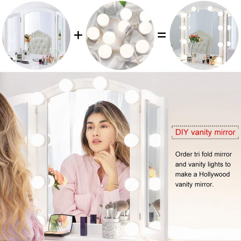 Hollywood Style Led Vanity Mirror Lights Kit With Dimmable Light Bulbs Admiredgo