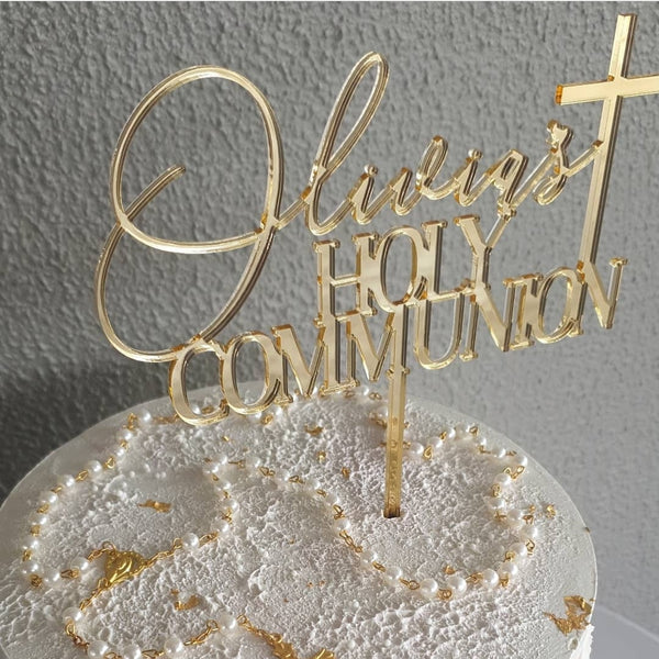 Cake Topper with Cross