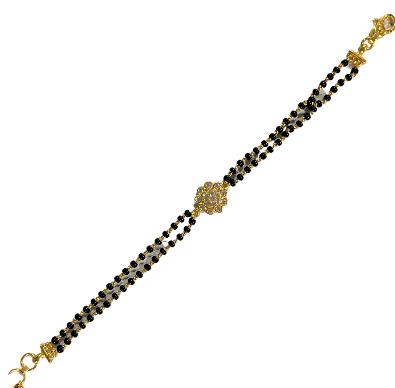 916 Twenty Two Karat (22K) Gold Black Beads Kids 5.0-inch Najari