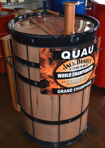 airbrushed wood barrel drum