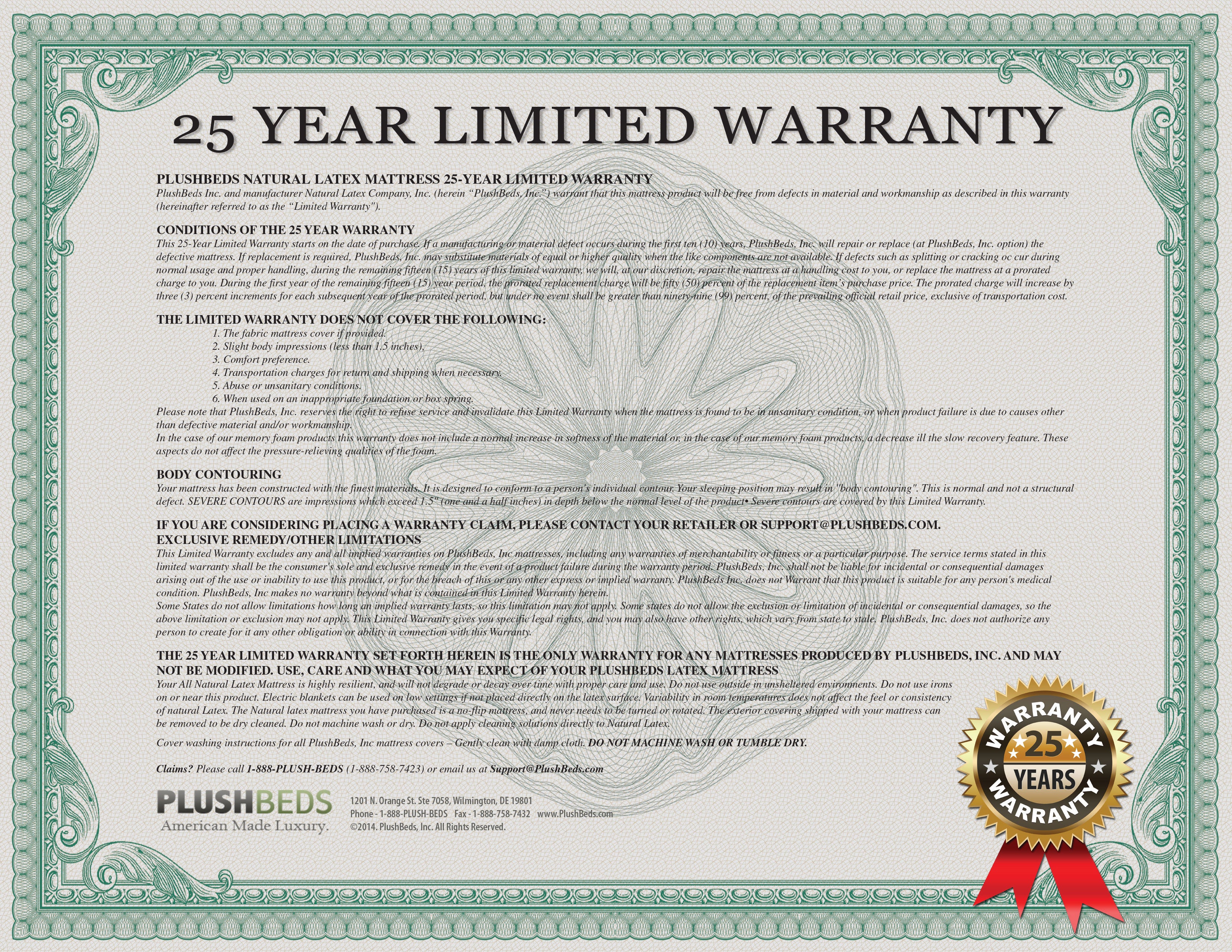 25 Year Warranty