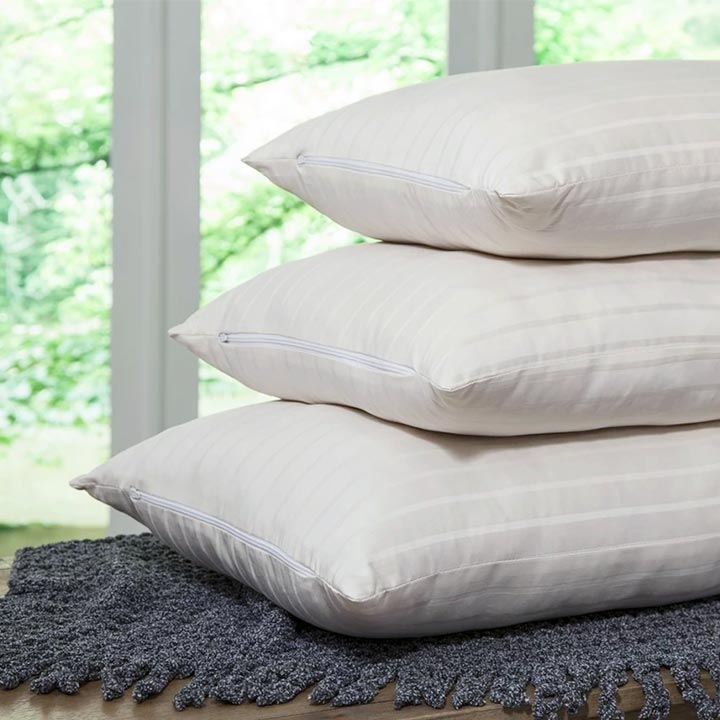 Bicor Down Alternative Bed Pillows Extra Plush 100% Cotton Cover