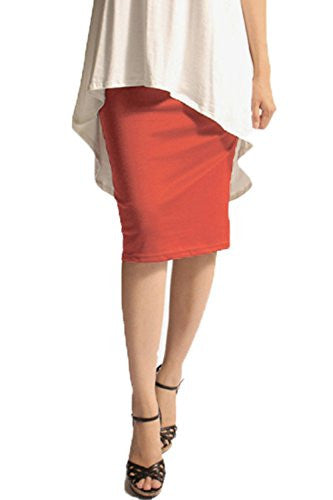 Azules Women's below the Knee Pencil Skirt - Made in USA (Coral / Smal –  Capital Books and Wellness