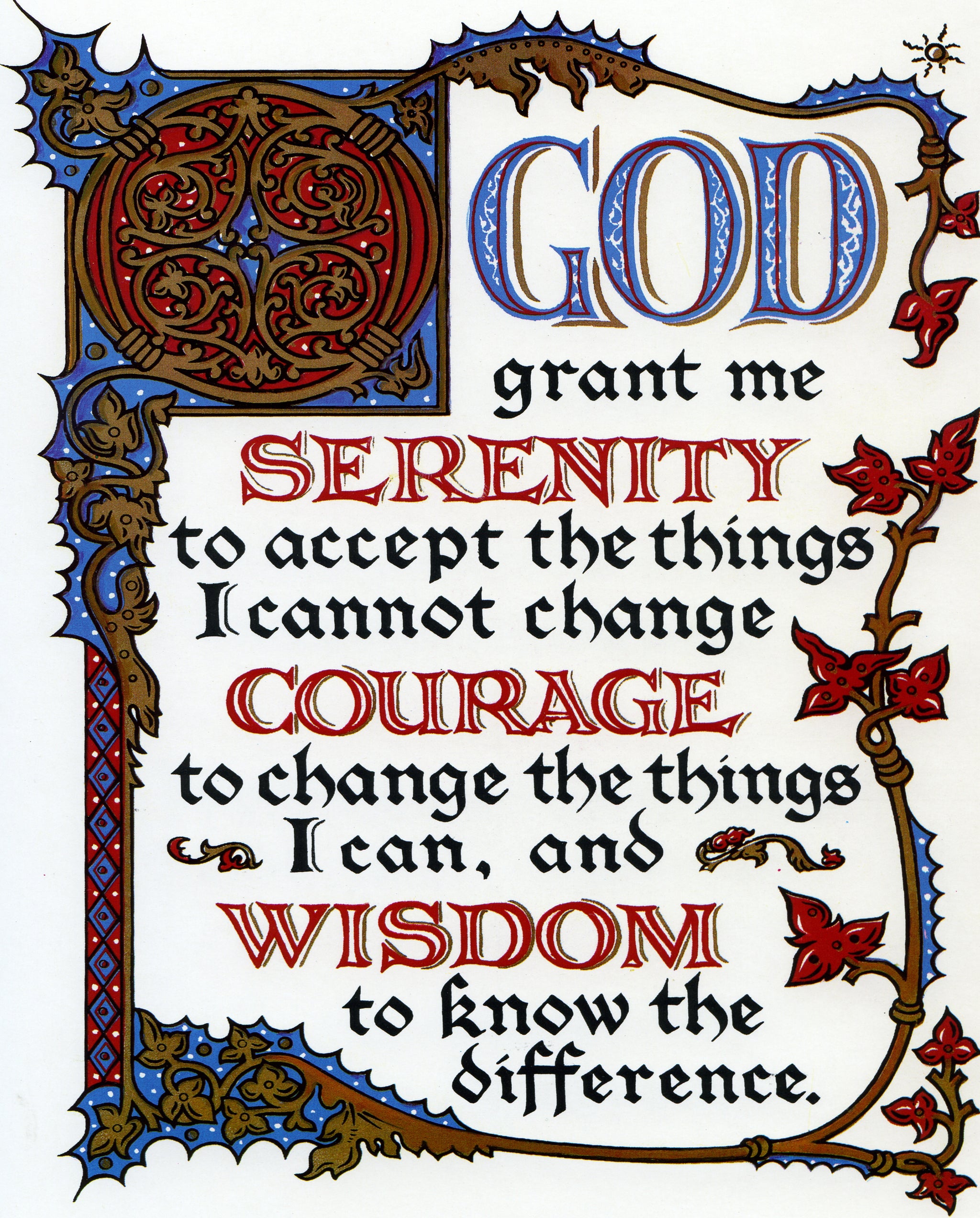 serenity prayer full text printable free