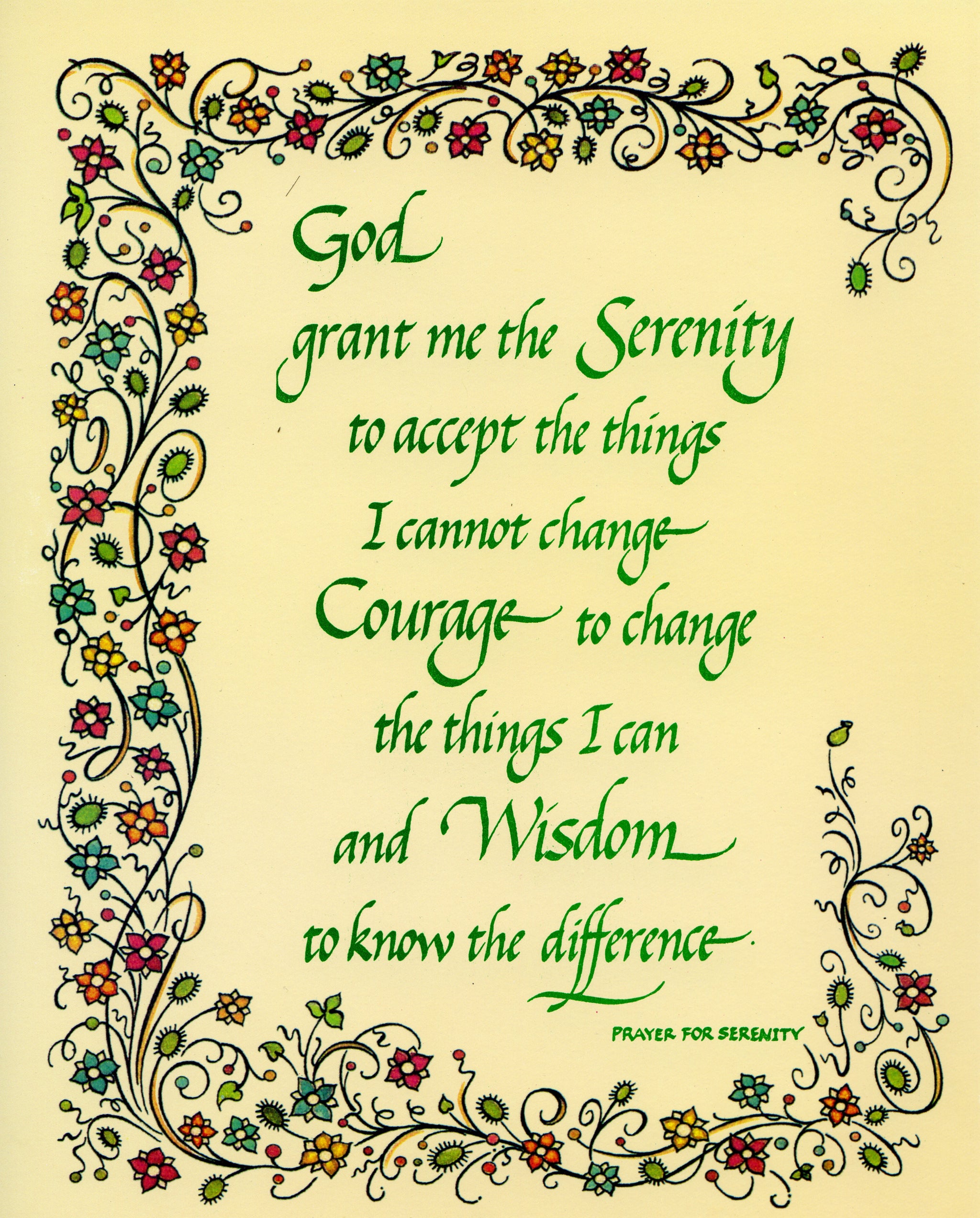 full printable serenity prayer