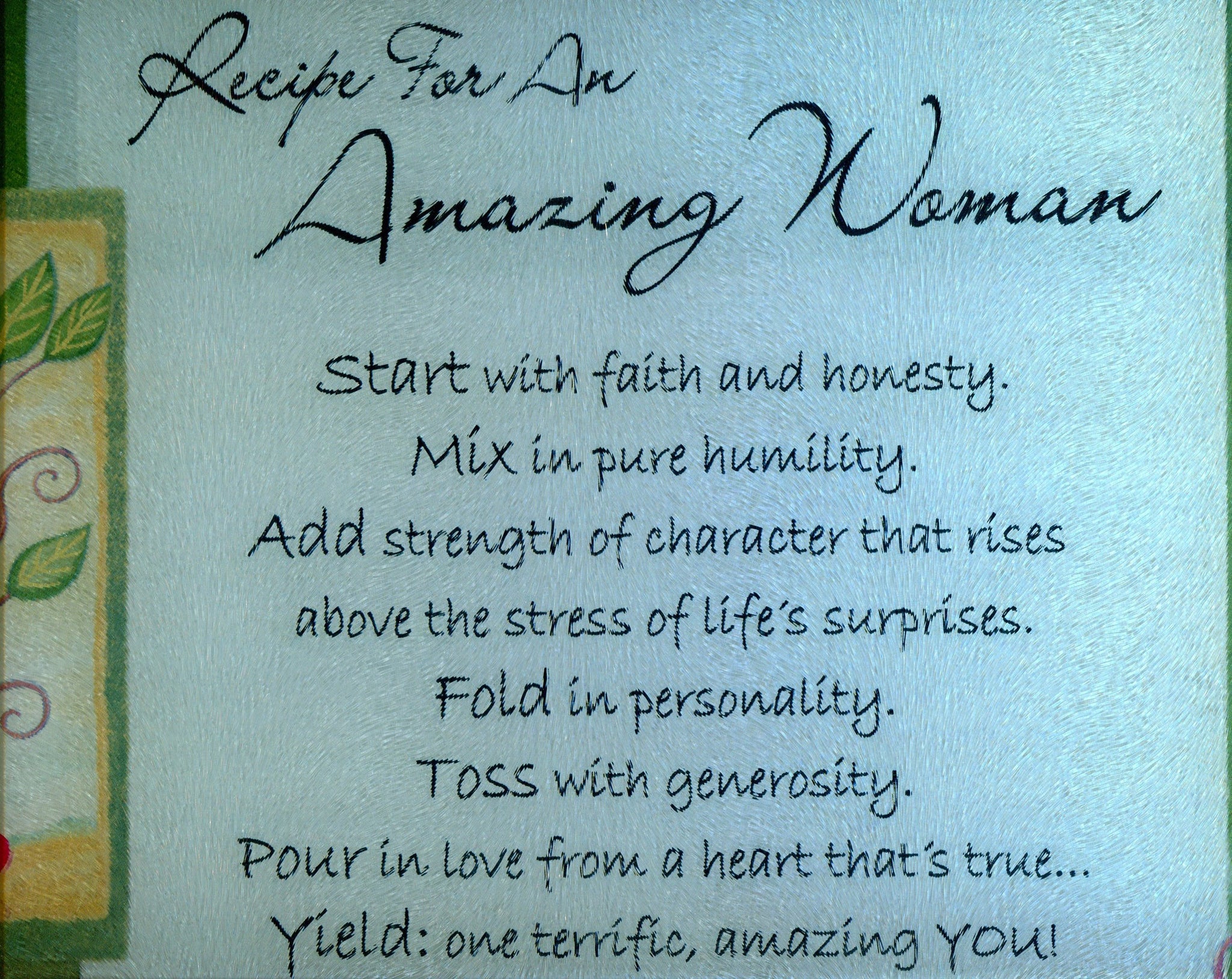 Recipe For An Amazing Woman Catholic Prints Pictures Catholic Pictures
