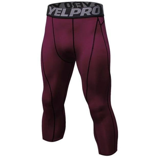 red mens compression pants