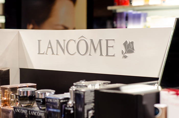 Lancome beauty counter with genifique products