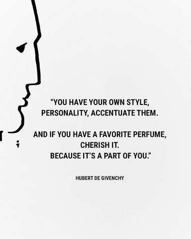 Black text on white background of Hubert Givenchy quote