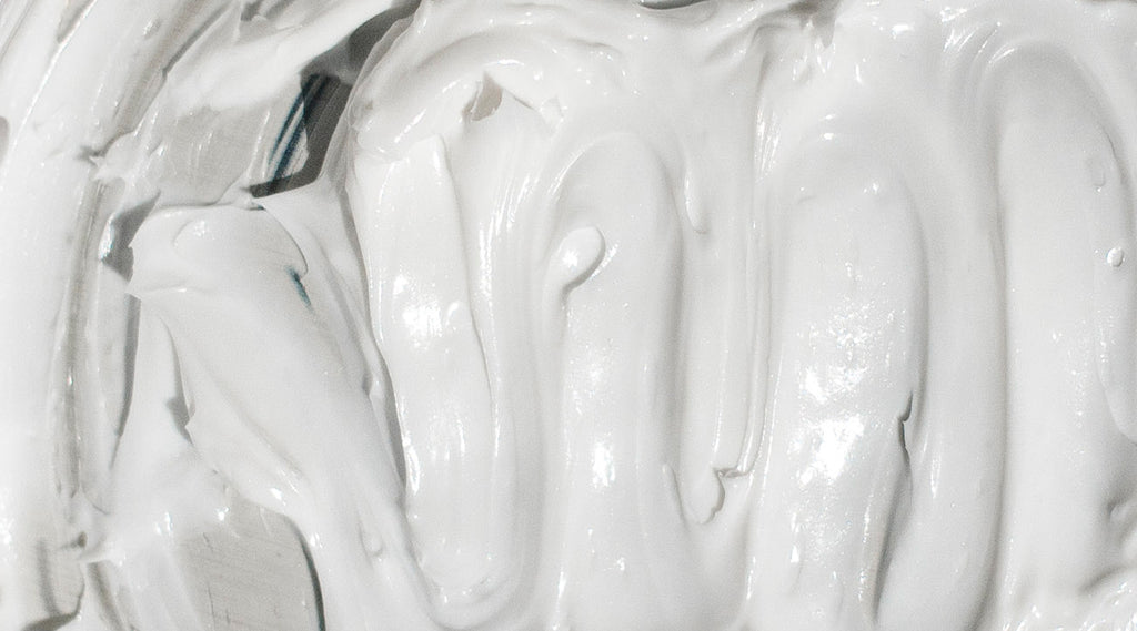 White cream moisturiser texture close up 