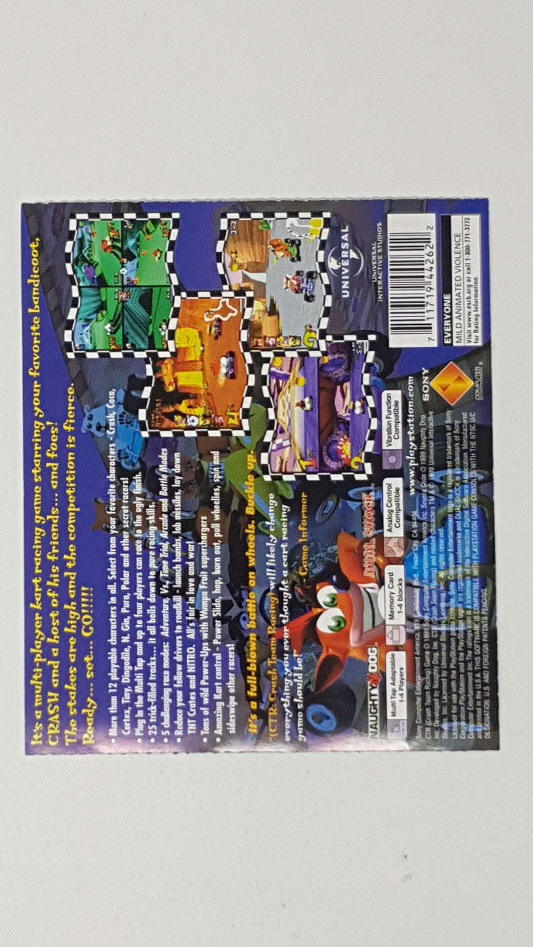 ctr crash team racing ps1 cover