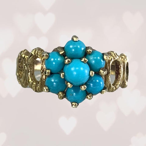 Scotch Street Vintage Turquoise Flower Ring