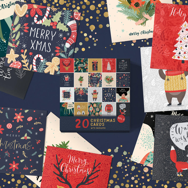 20 x Christmas Cards Multi Pack Volume 2 | Bulk Pack Great Value ...