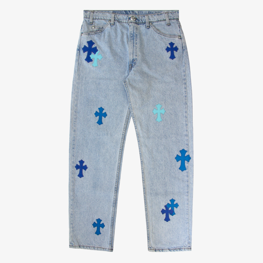 CHROME HEARTS PINK TRICOLOR PATCH DENIM – OBTAIND