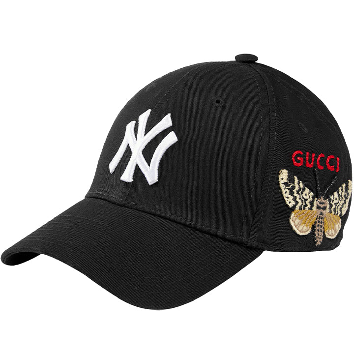 GUCCI SS18 NY YANKEE BUTTERFLY CAP OBTAIND