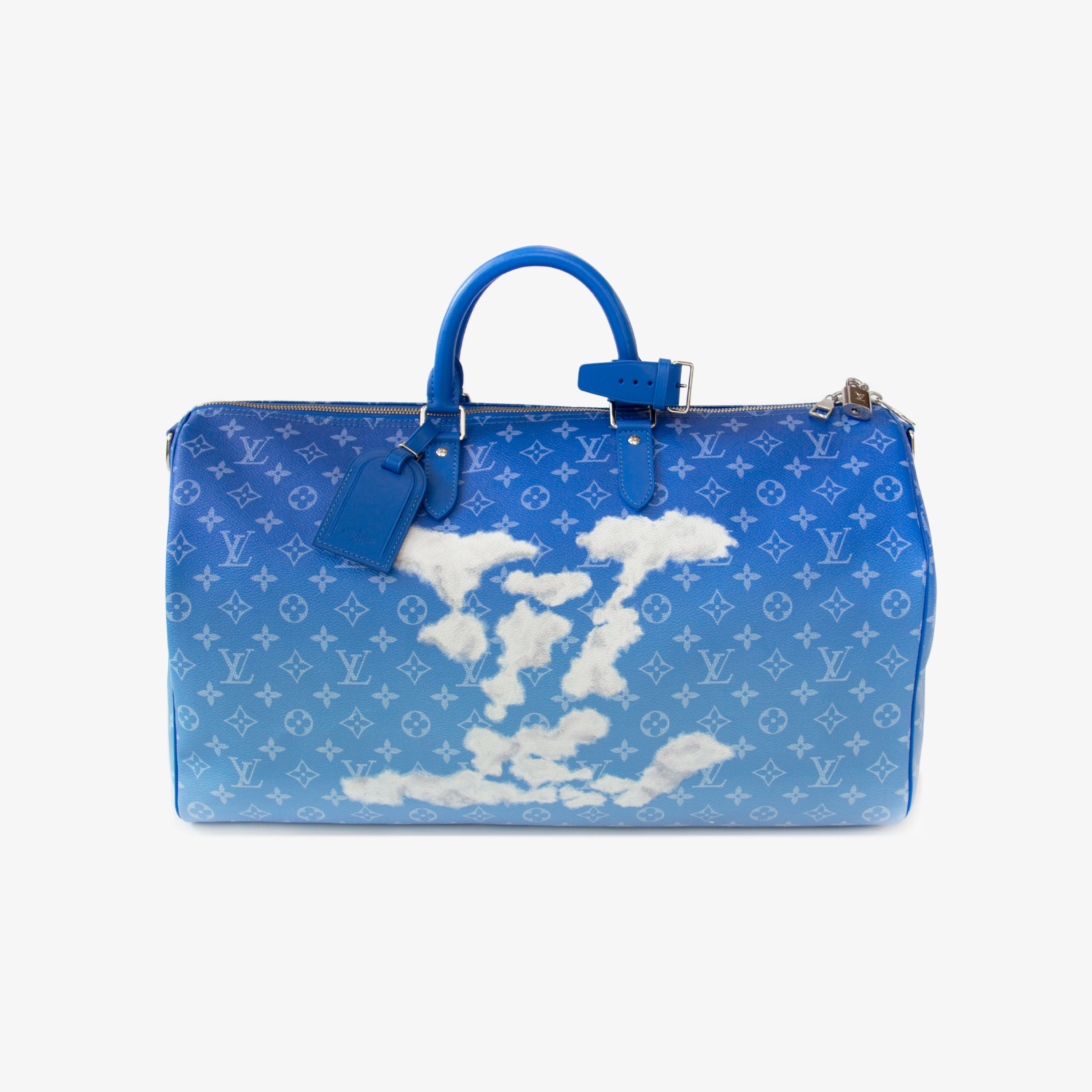 Louis Vuitton Keepall Bandouliere LV Escale 50 Bleu in Coated