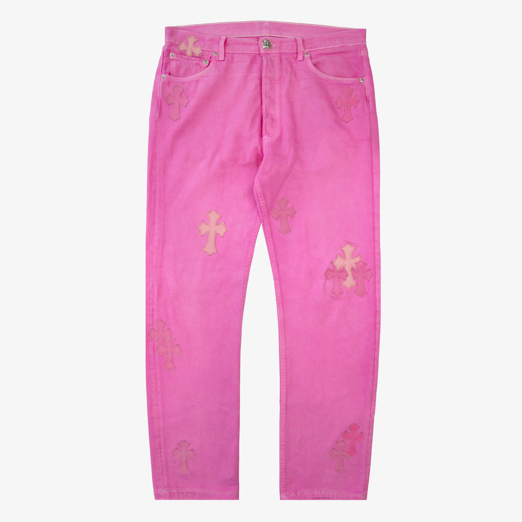 CHROME HEARTS PINK TRICOLOR PATCH DENIM – OBTAIND