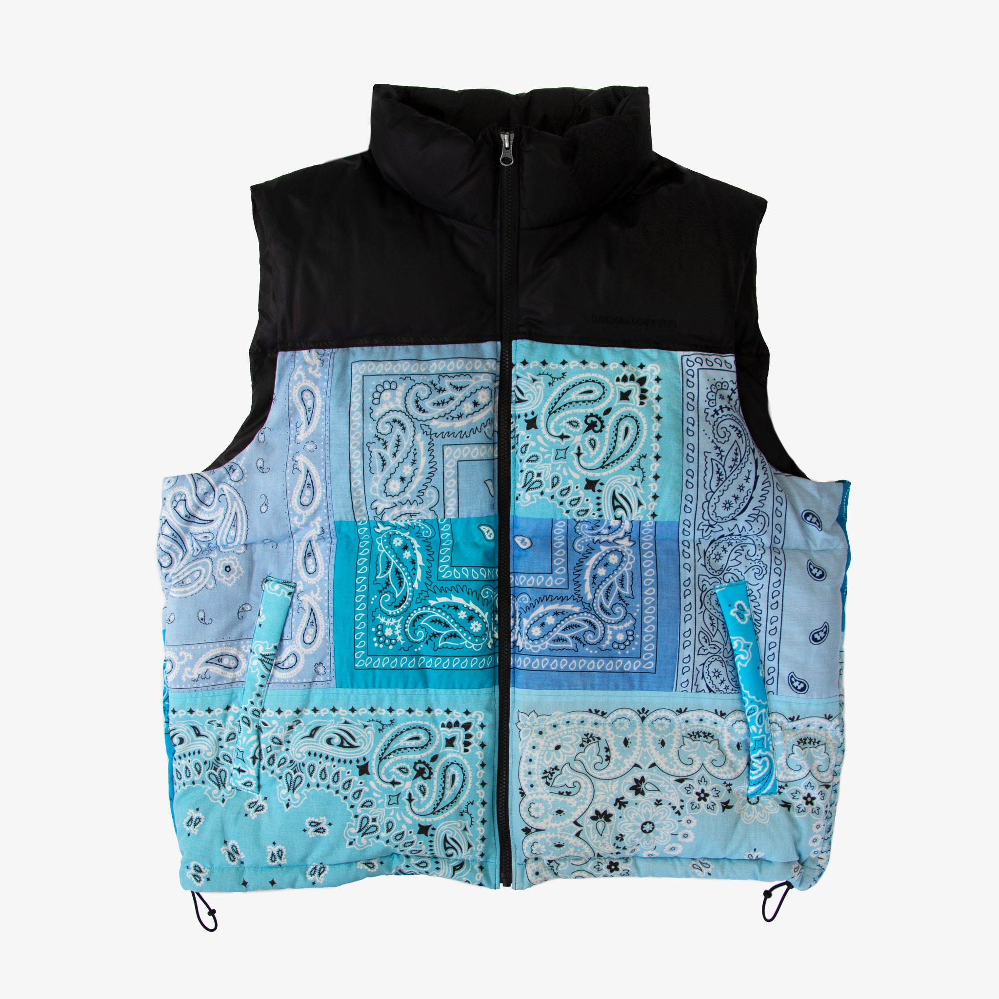 ミヤギヒデタカ MIYAGIHIDETAKA BANDANA DOWN VEST コットン ナイロン