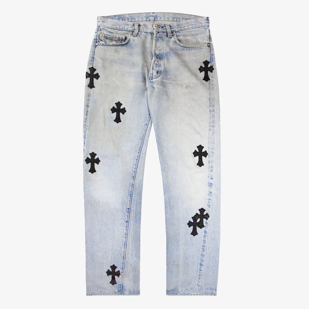 CHROME HEARTS 1/1 PONYHAIR ZEBRA PATCH DENIM – OBTAIND