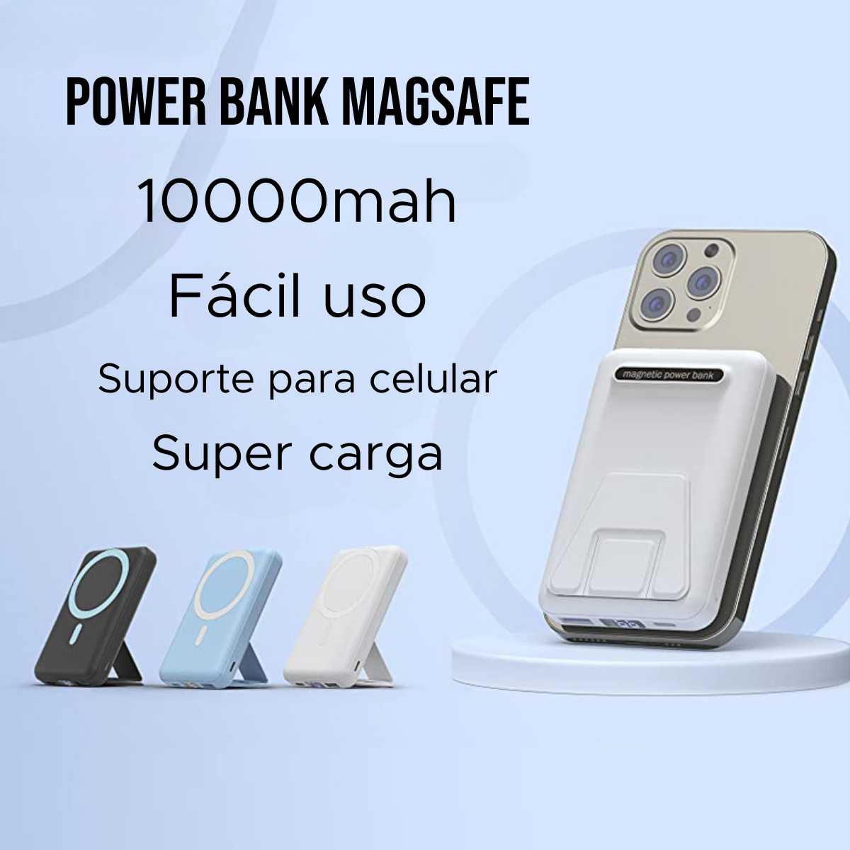 HOCO-Banco de potência de carregamento rápido transparente, carregador de  bateria portátil para iPhone 14, 13, 12, display LED, PD, 10000mAh, 22,5 W