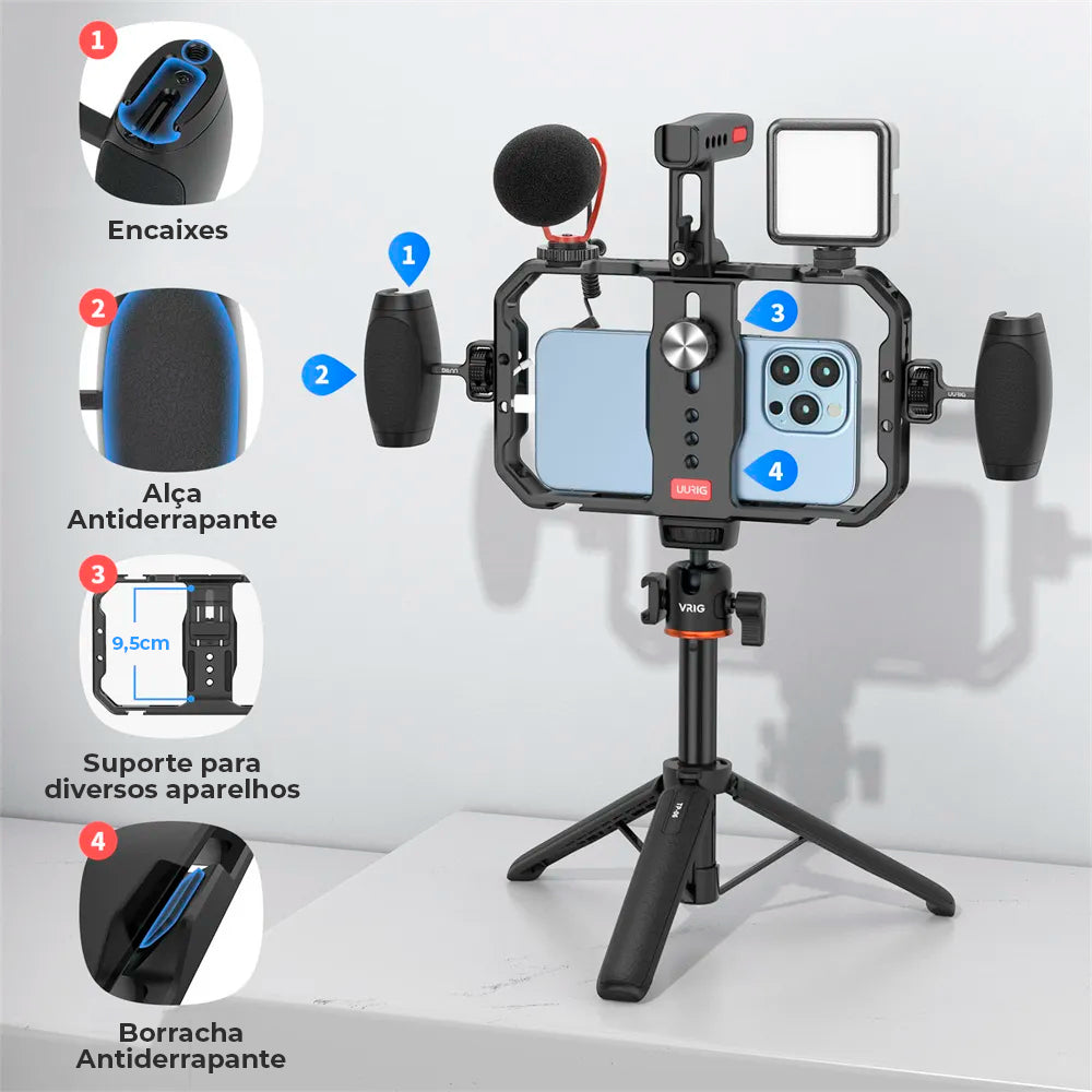 Kit de Filmagem Completo UURIG para Audiovisual