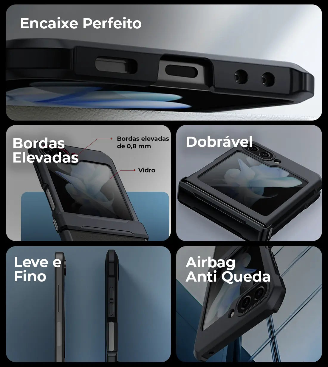 Case Samsung Z Flip Blindada Anti Impacto