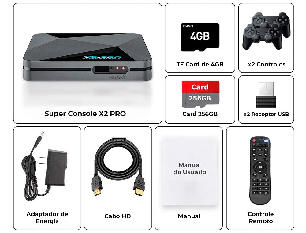 Super Console X2 PRO com 90.000 Jogos